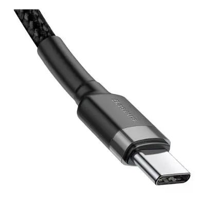 Cabo Turbo Duplo Tipo- C Baseus Cafule 60w 20v 2 Metros Cor Preto - Foto 3