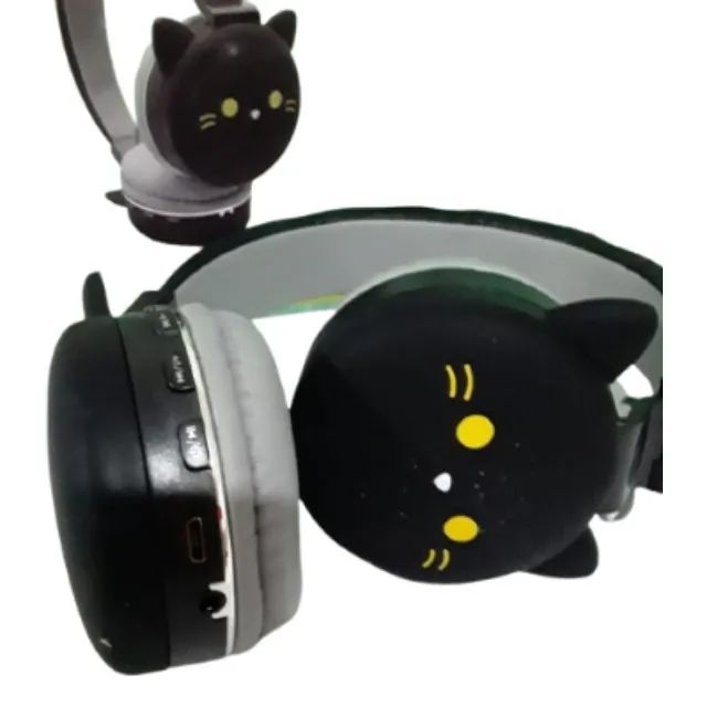 Fone De Ouvido Sem Fio Infantil Desenho Kids Bluetooth Fm Entradas Sd P2 - Foto 6