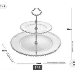 Wolff Pearl Prato Duplo para Doces de Cristal, Transparente - Foto 2