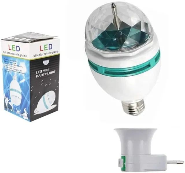 Lâmpada Giratória Led Rgb Colorido Globinho Para Balada, Festa - 68 - Foto 3