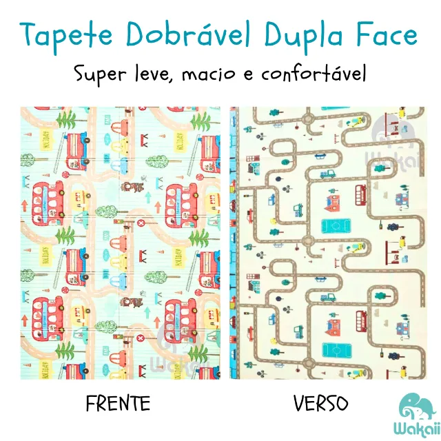 Tapete Dupla Face Dobrável Tatame Infantil Macio Novo - Item de exposição de fábrica