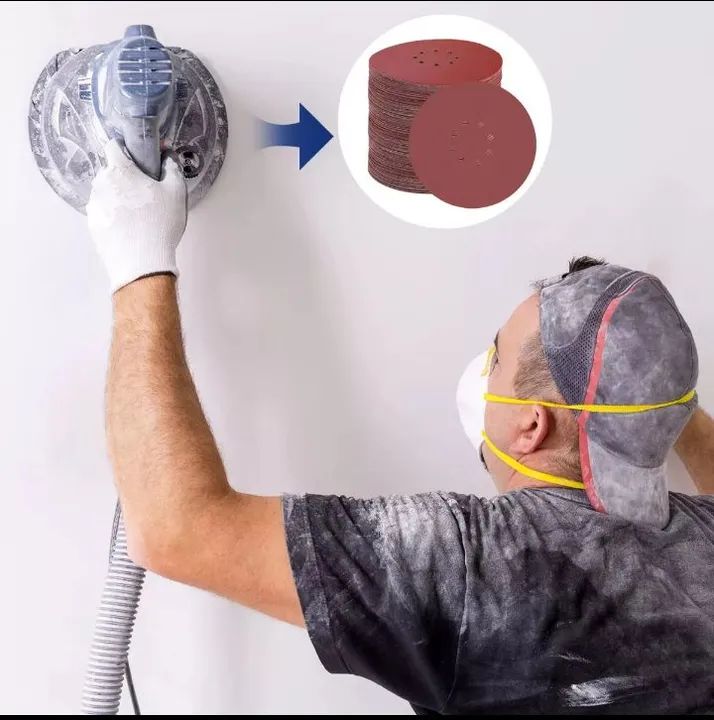 Kit 10 Lixas 225 mm ou 9 polegadas para Lixadeira girafa de parede - Foto 6