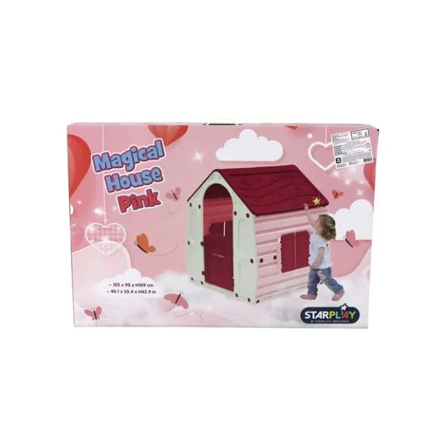 Casinha De Brinquedo Magical Rosa Bel 560010 102cmx90x109cm - Foto 3