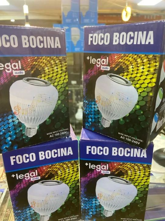 Lâmpada Bulbo RGB Bluetooth Som 