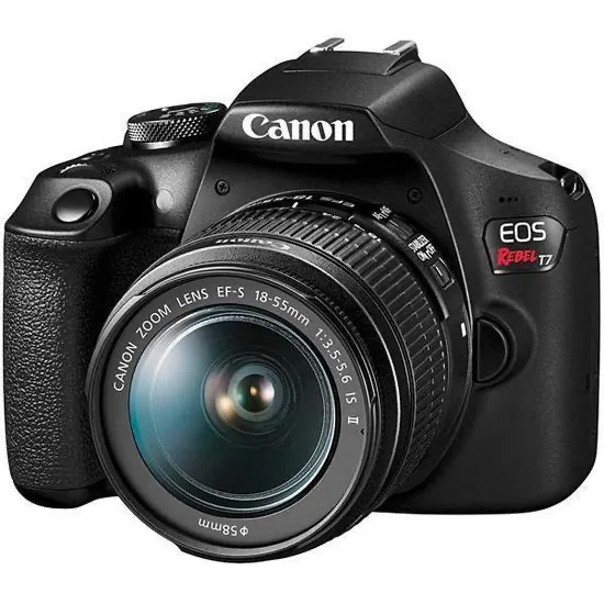 Câmera Digital Canon EOS Rebel T7 24.1MP 3.0" Lente EF-S 18-55MM IS II - Nova!
