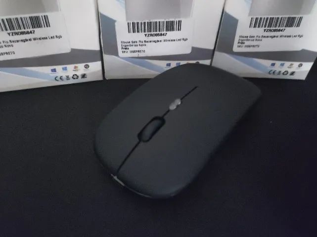 Mouse sem fio recarregável (com bluetooth) - Novo  - Foto 2