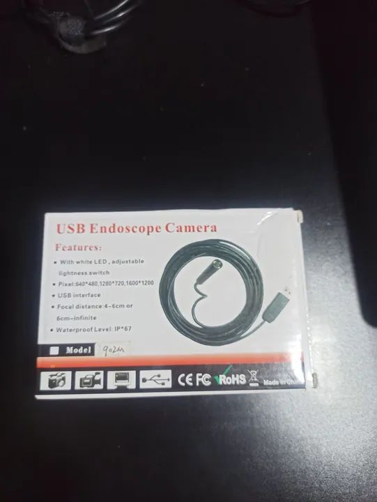Câmera endoscópica cabo 2 metros