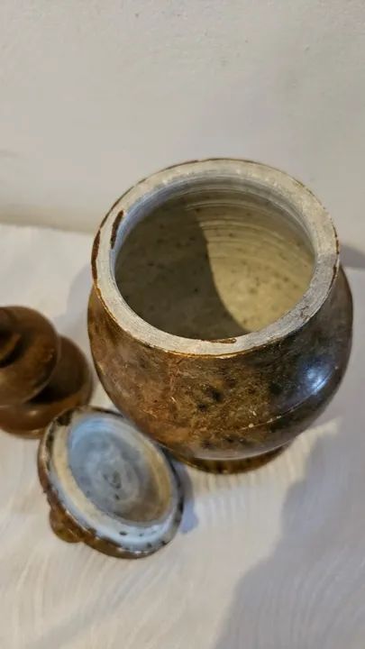 Pote e Castiçal em Pedra Sabão - Foto 5