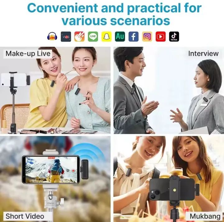 Microfone Sem fio Lapela Ulanzi J12 iPhone Lightning - Foto 6