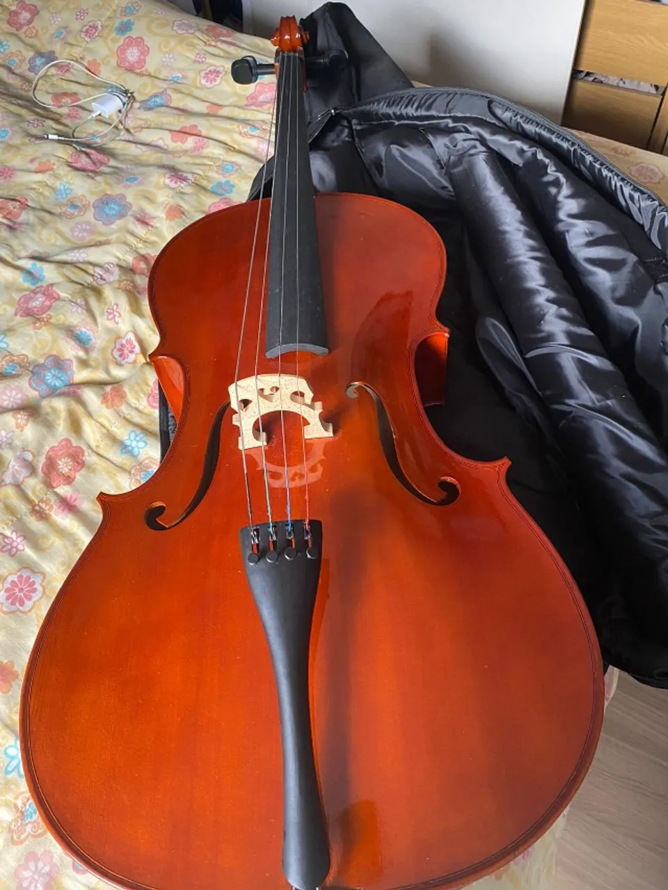 Violoncelo Dominante 4/4 (Usado) "novo" com capa almofada+ Tripé