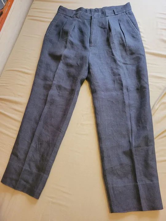 Calça social em linho chumbo  - Foto 2