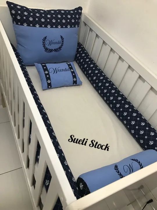 Kit Berço Completo para Bebê - Rosa com Flores - Foto 4