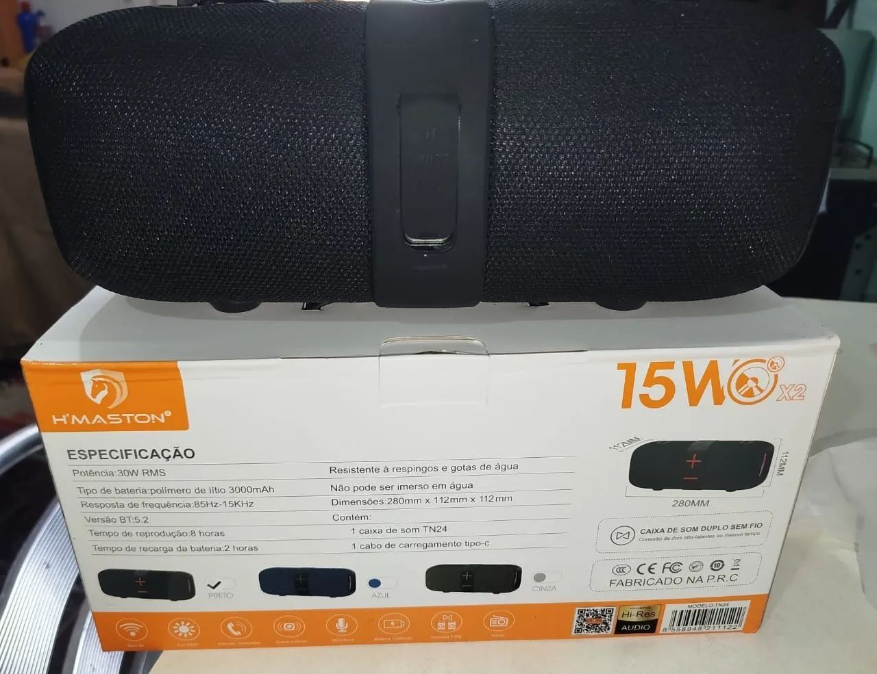 Caixa de Som Bluetooth H'MASTON Grave 30W IPX5 - Foto 2
