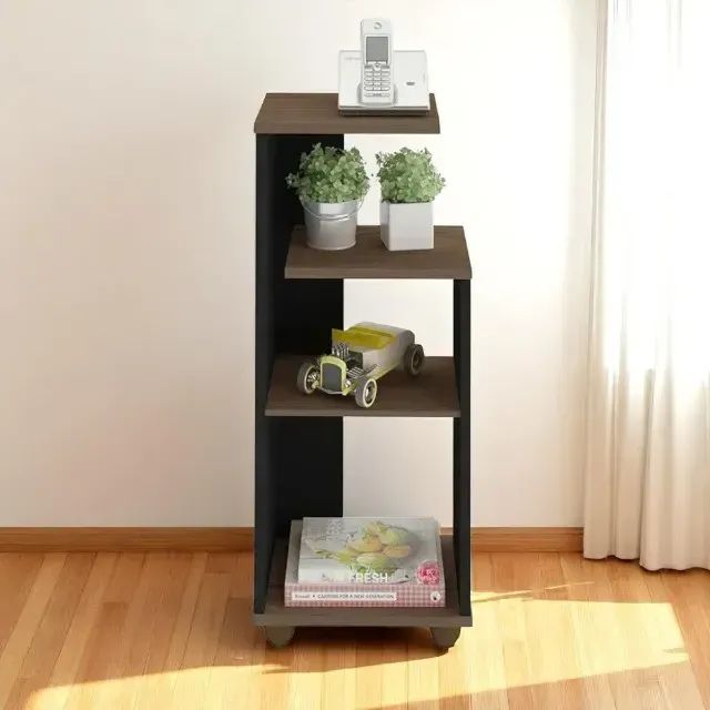  mesa de apoio linda em cor  Imbuia/Preto