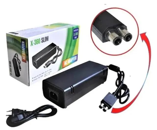 Fonte Para Xbox 360 Slim 2 Pinos Bivolt