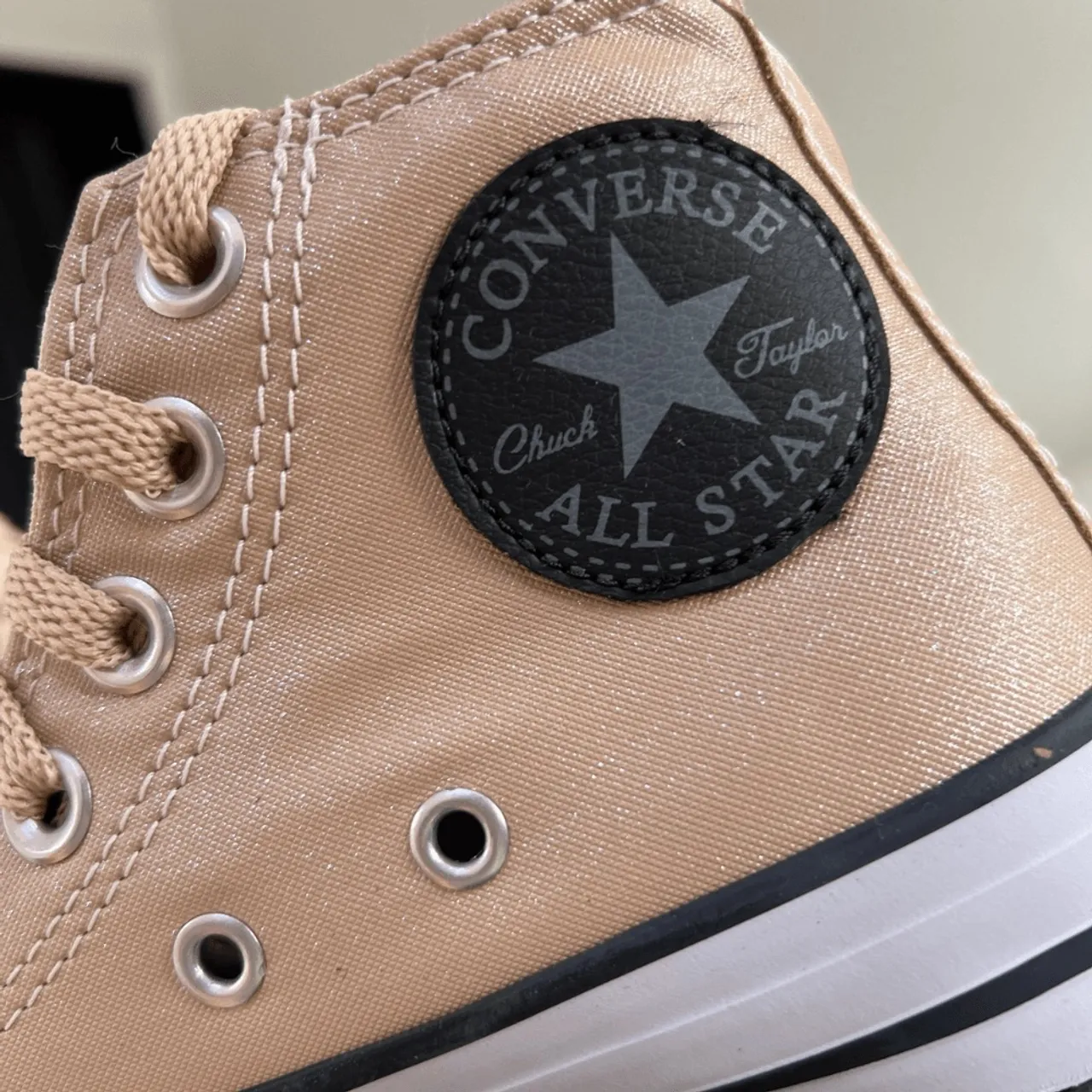 Tênis All star cano alto feminino premium bege