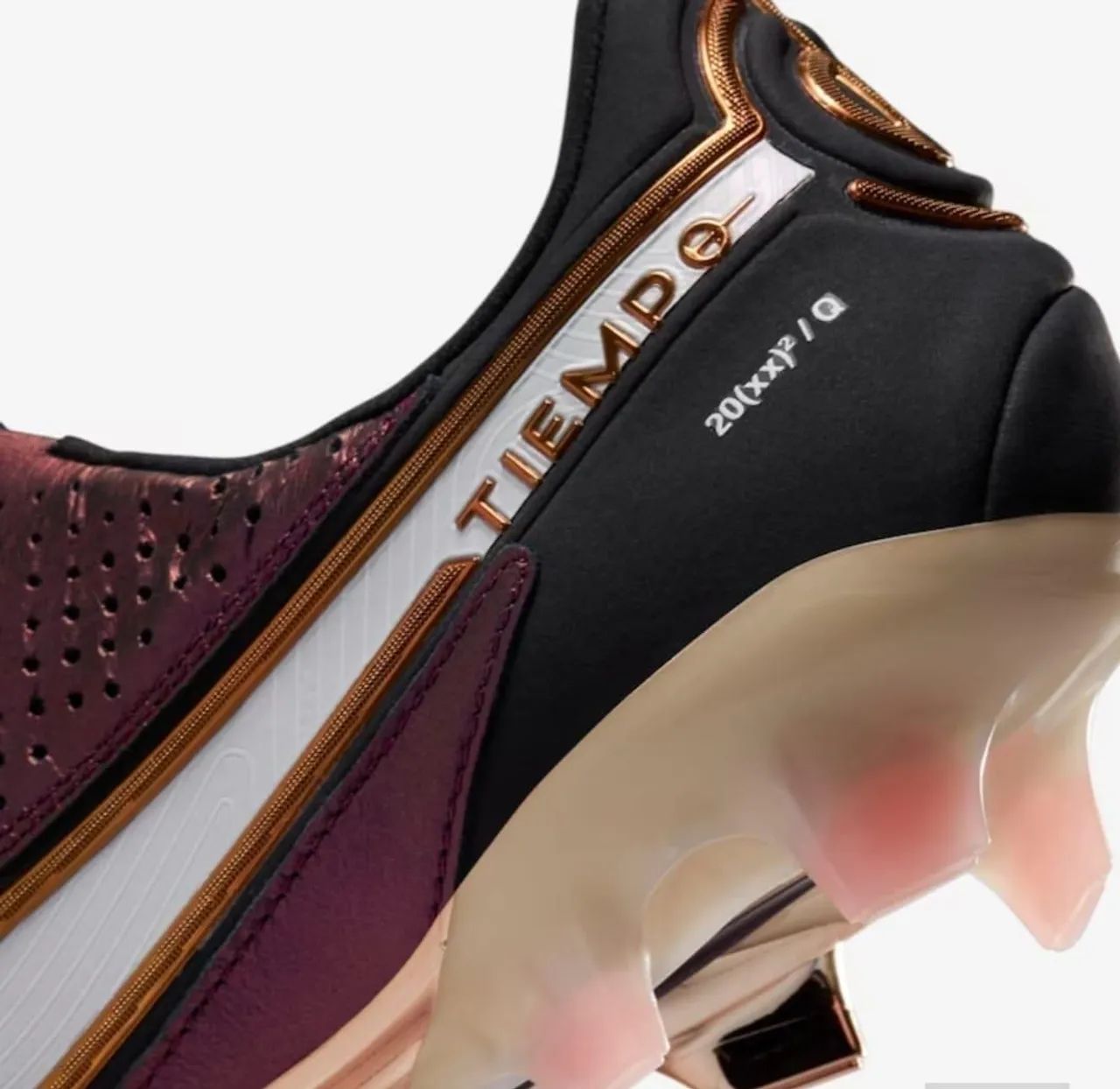 Chuteiras Nike Tiempo Legend 9 Elite FG - Rosa e Dourado - Foto 3