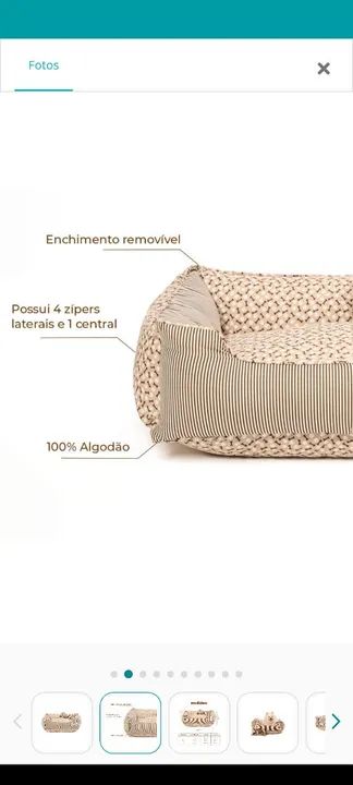 Flicks Ossinho Bege para Cães e Gatos NOVA - Foto 2