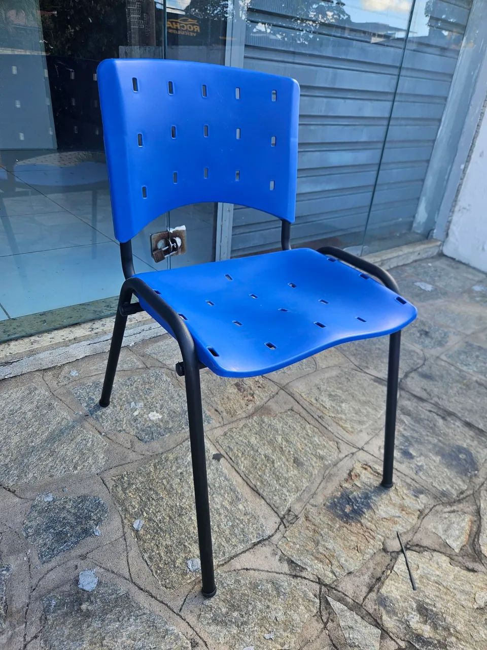 Cadeira de Escritório Azul fixa - Foto 5