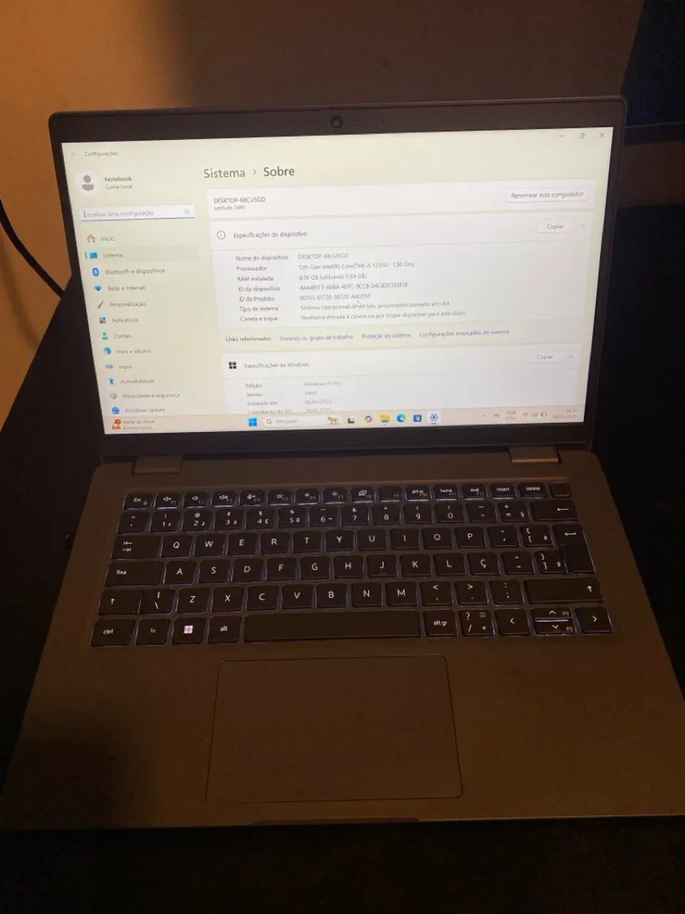 Notebook Dell Latitude 3440 | i5 12ª | 8GB | SSD 254GB | Win 11 Pro 