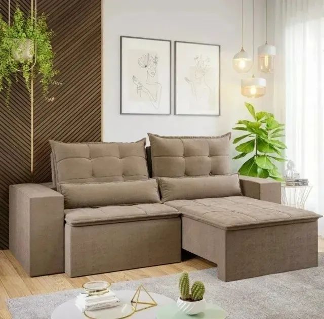 Sofá Retrátil Debora 2m c/ Pillow Top