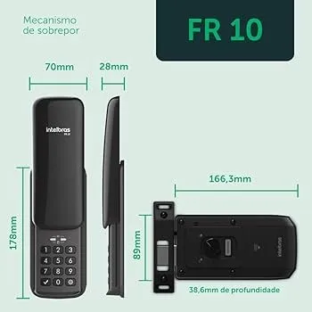 Fechadura Digital FR 10 Intelbras LACRADA