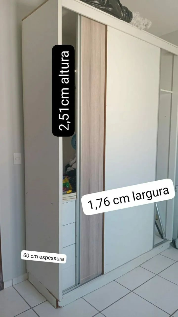 Guarda roupa 2 portas Móvel Planejado Material de 1°
