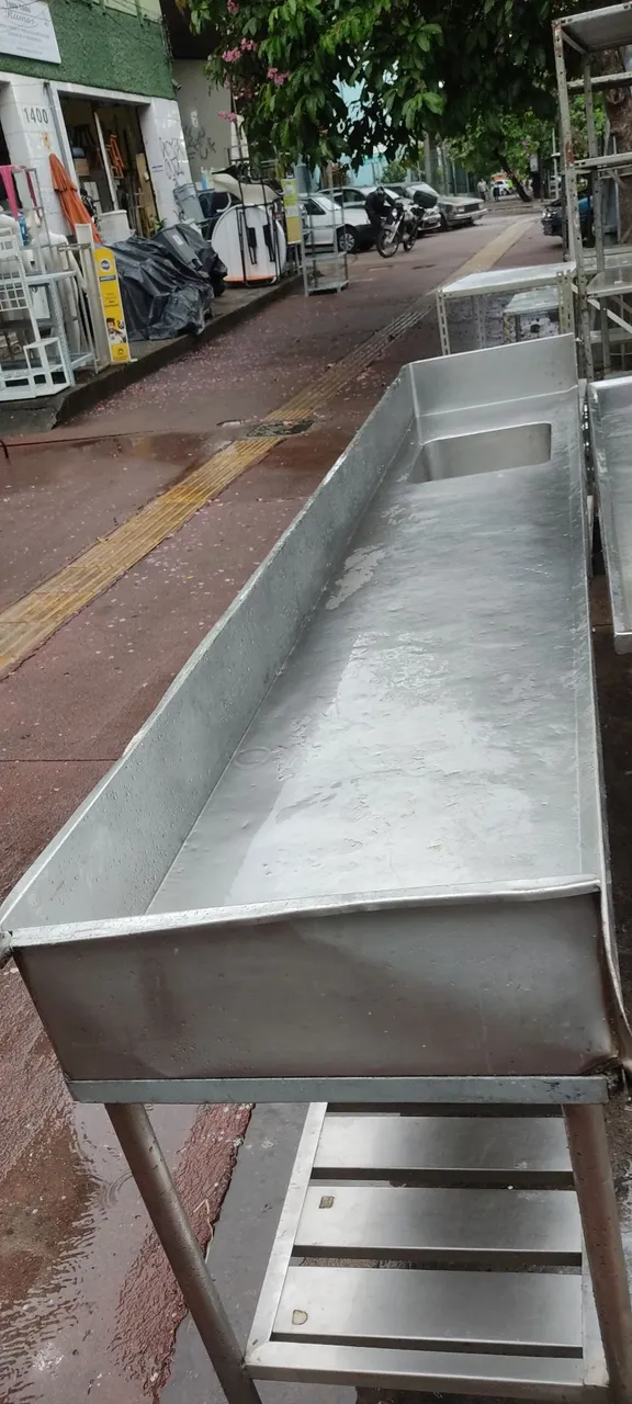 Pia industrial em aço inox