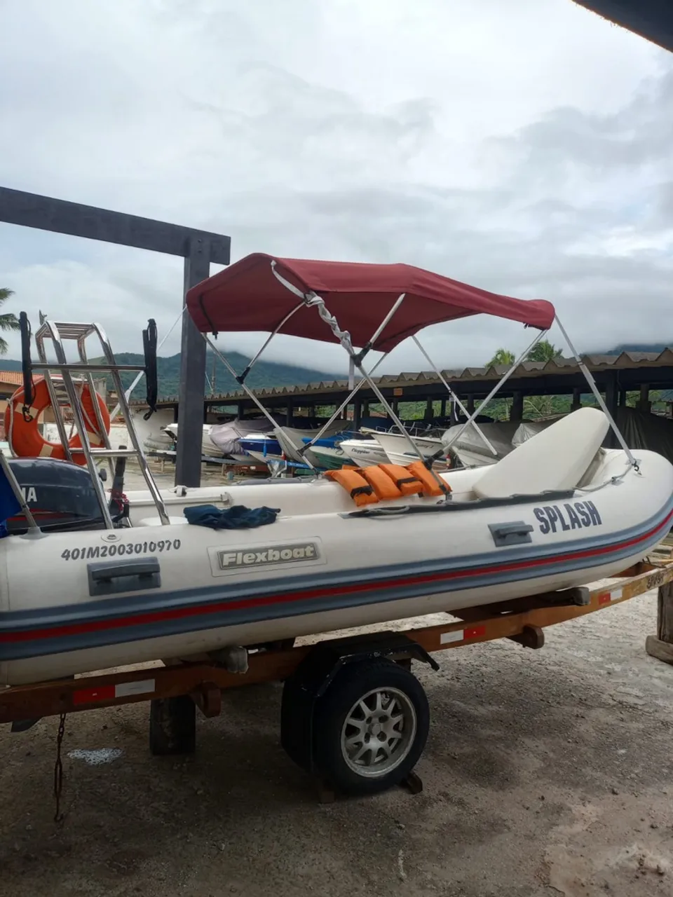 Flexboat SR 15 com motor 40hp 2 tempos manual manche