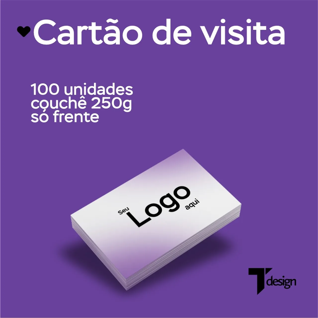 Cartão de Visita Personalizado - 100 Unidades