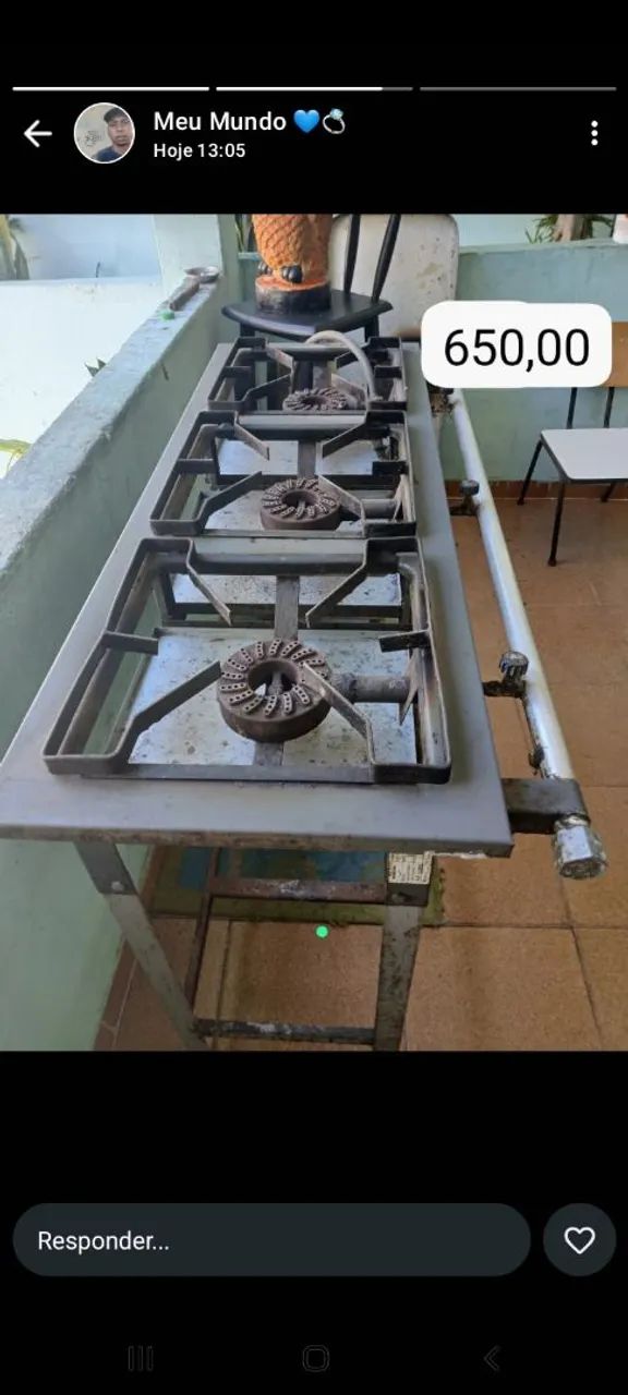 Fogão Industrial 3 bocas