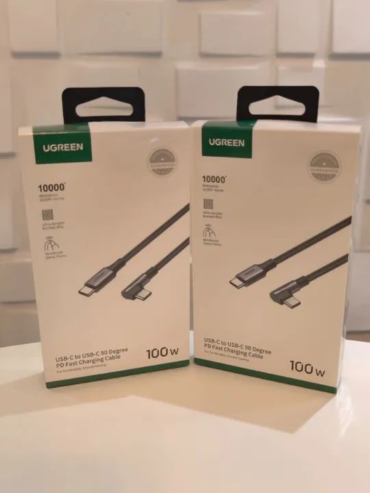 Cabo Ugreen USB-C/USB-C 90 100W US334 1M - Preto