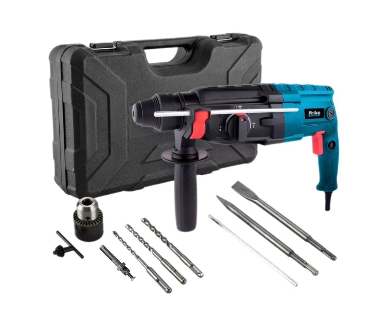 Martelete Profissional Rompedor-Perfurador 900W-220V C/ Maleta e acessórios  - Foto 3