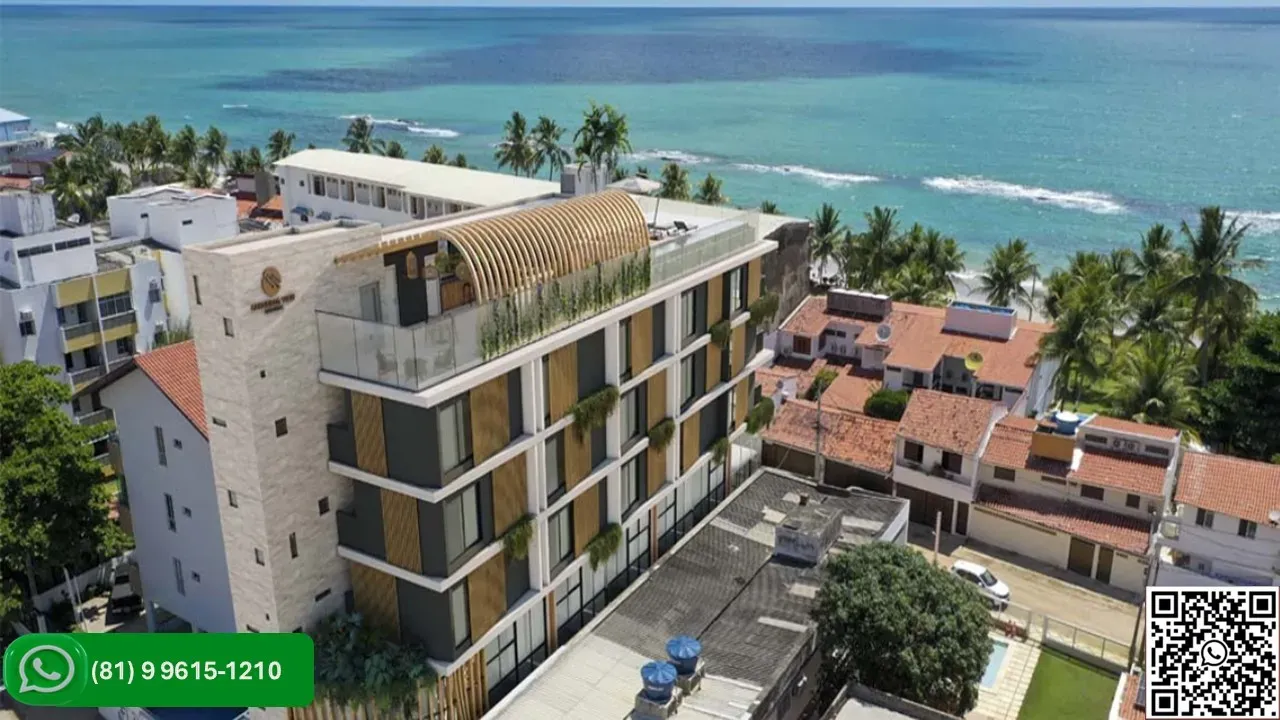 CARNEIROS (BEIRA MAR) - 24 m² sendo1 qrto vista mar. Paradisíaco!