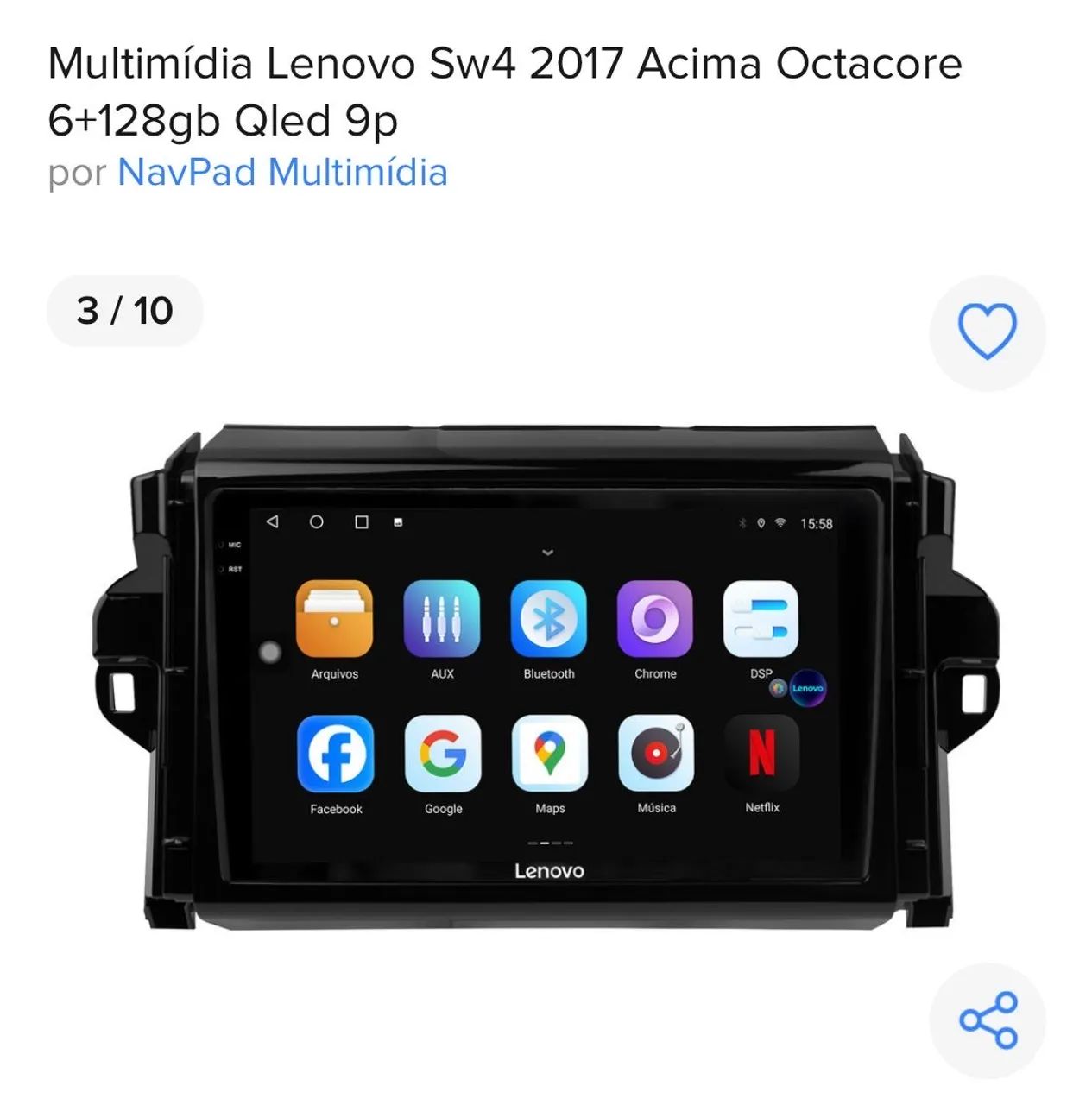 Multimídia Lenovo Sw4 2017 Acima Octacore 6+128gb Qled 9p
