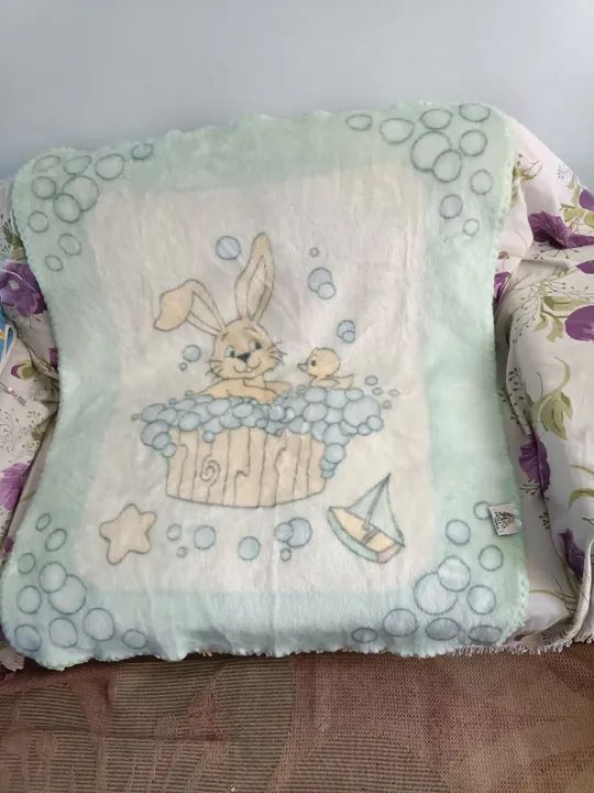 Cobertor de bebê com tema de banho. - Foto 2