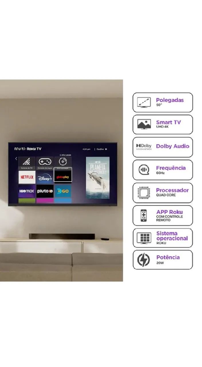 Smart Tv 50 Multilaser, Lacrada + NF (Até 12x) - Foto 5