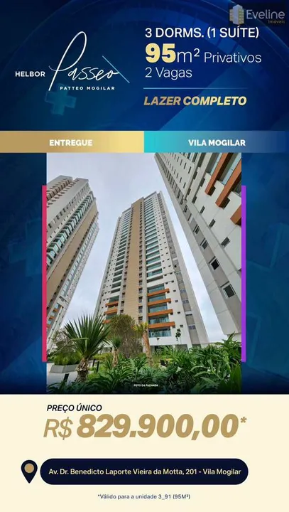 Apartamento com 3 dorms, Nova Mogilar, Mogi das Cruzes - R$ 829 mil, Cod: 4007