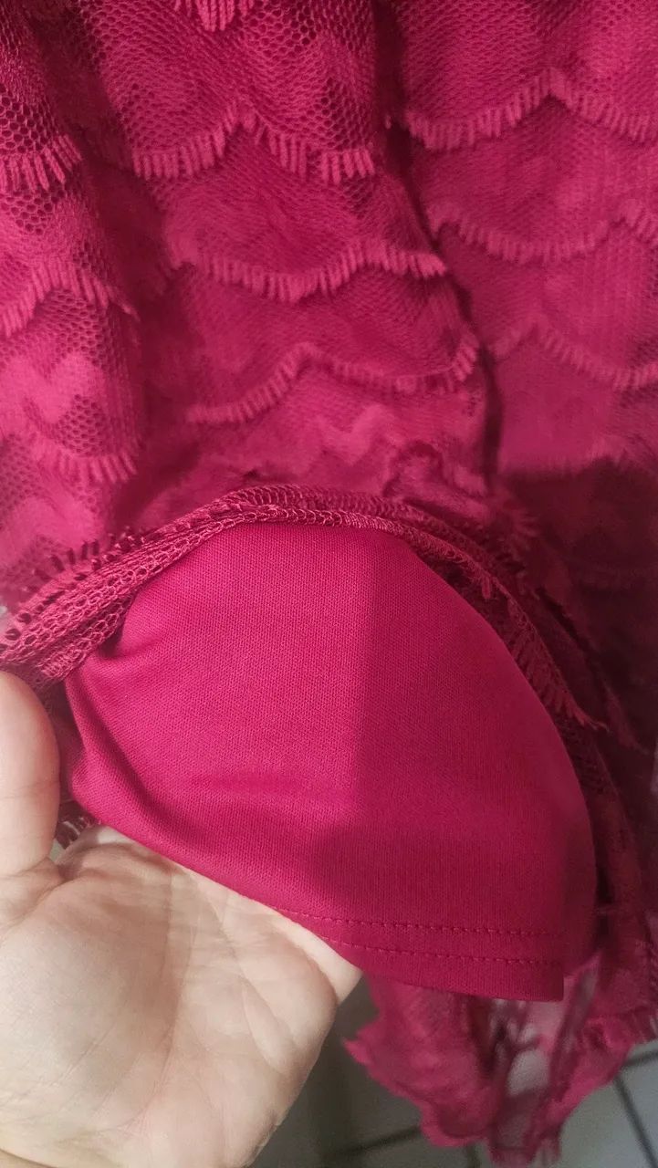 Vestido de renda forrado pink 44-46 - Foto 4