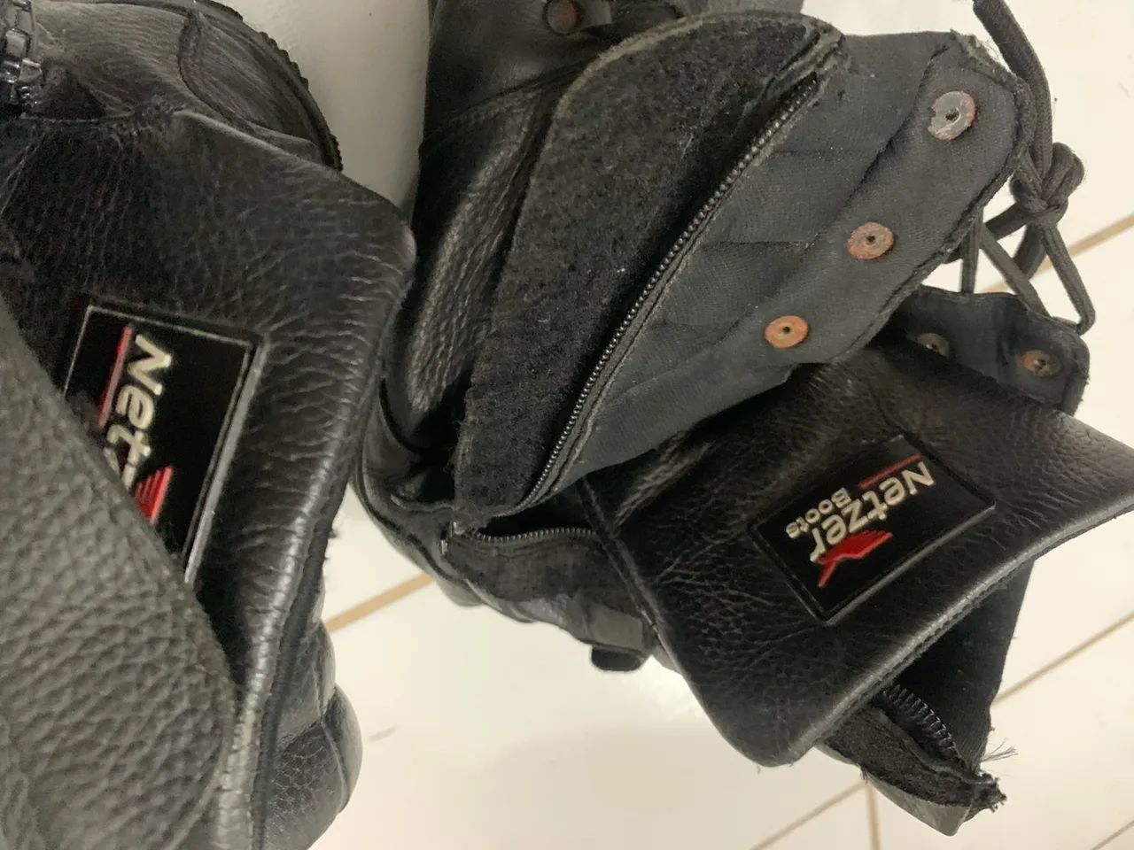 (QUEIMA DE ESTOQUE) Botas de Segurança - Couro Resistente - Foto 3