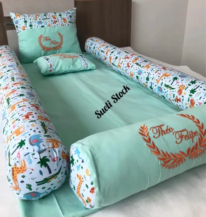 Kit Berço Completo para Bebê - Rosa com Flores - Foto 3