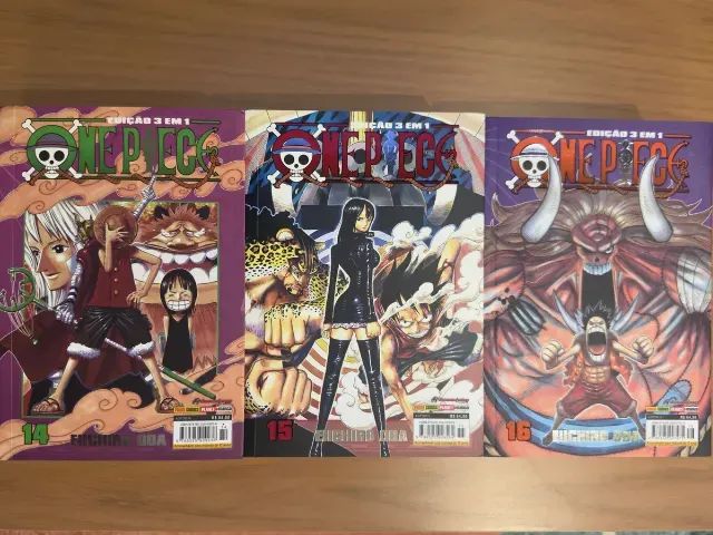 Coleção One Piece 3 Em 1 17 Volumes Mangás Decorativos, Seminovos (usado) - Foto 6