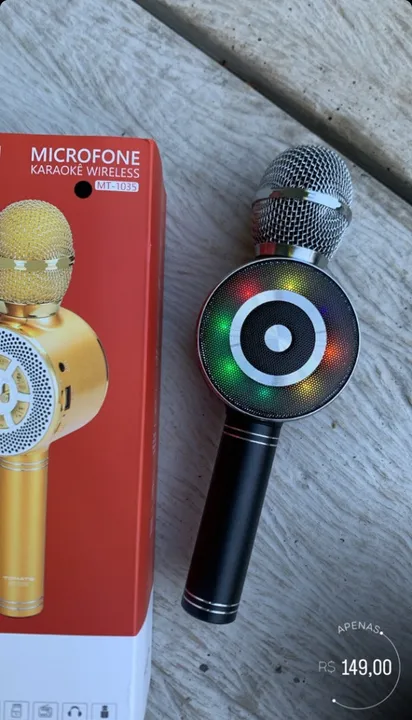 Microfone de karaoke bluetooth - Entrega Grátis em Pvh