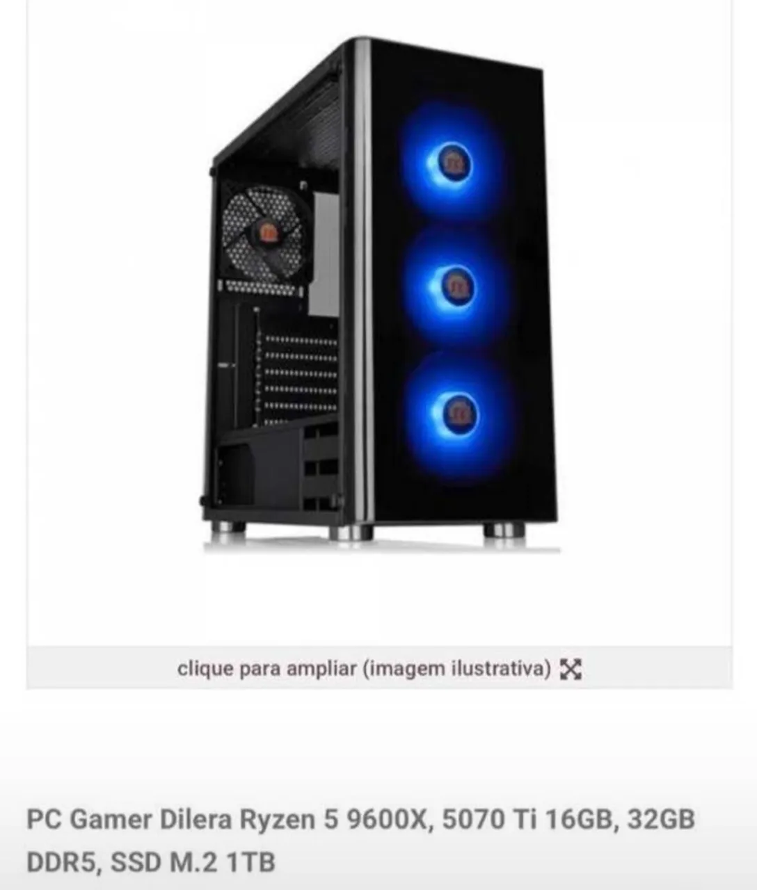 PC Gamer Dilera Ryzen 5 9600X, 5070 Ti 16GB, 32GB DDR5