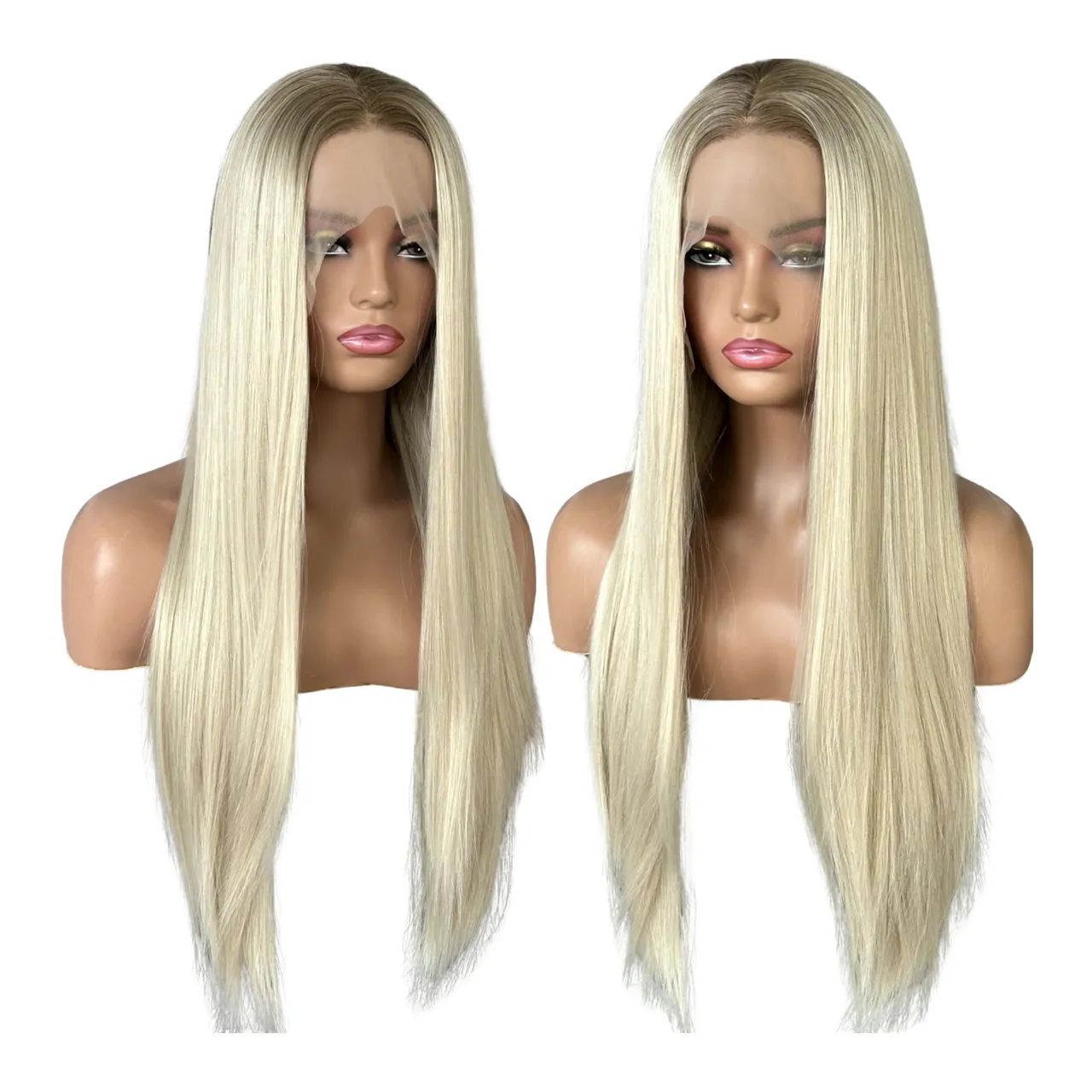 Peruca loira longa front lace  - Foto 3