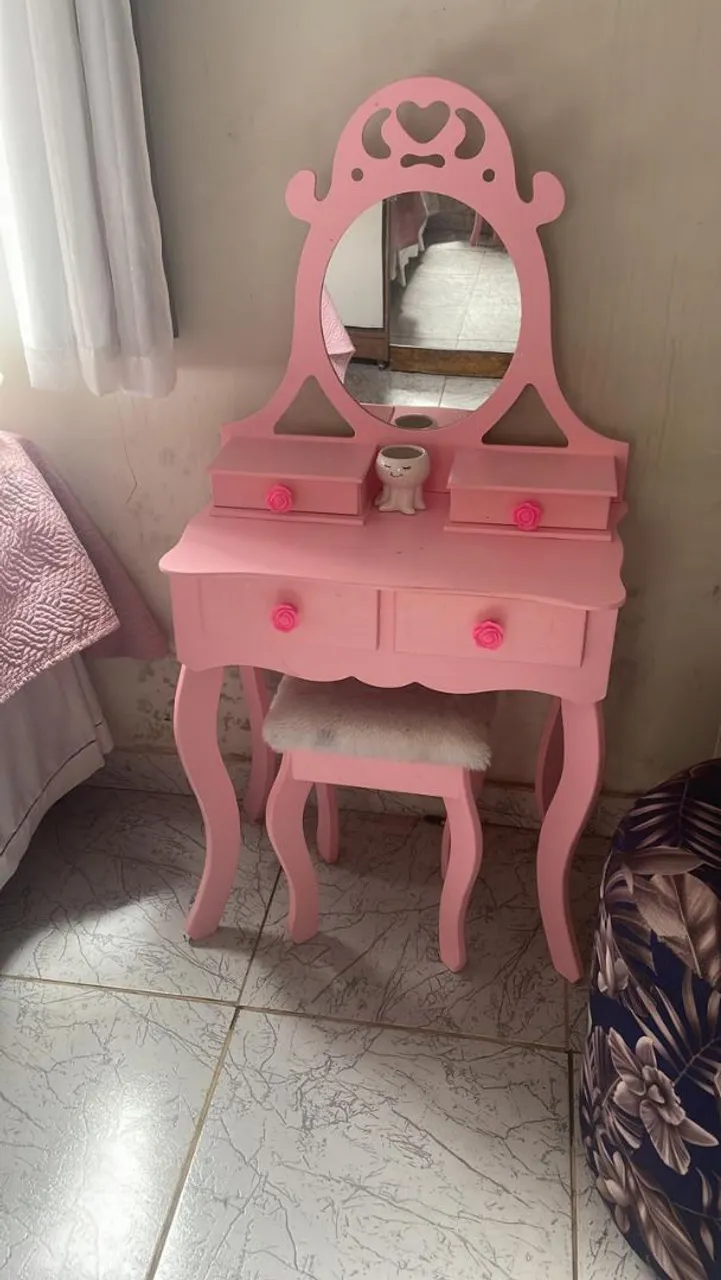 Penteadeira Infantil Rosa