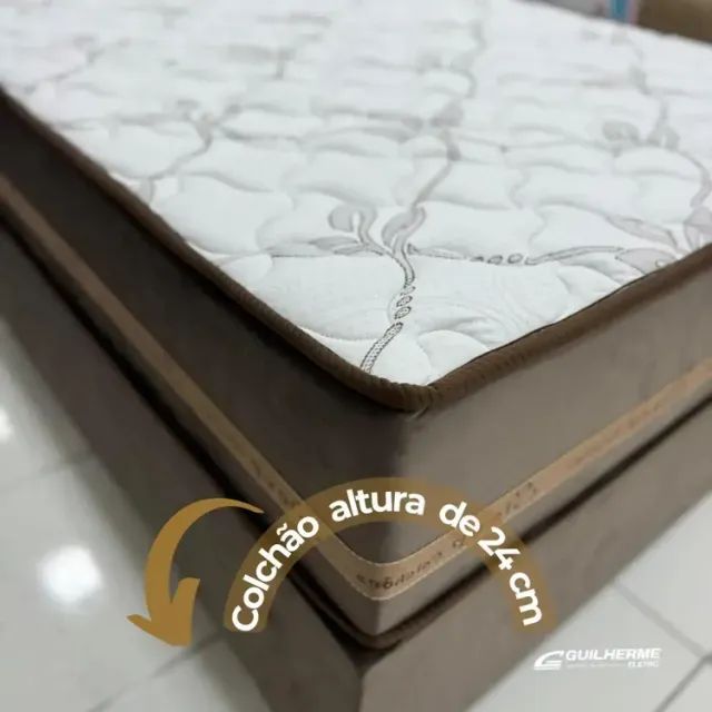 Cama Solteirão 110×200 molas ensacadas.  Produtos Novos - Foto 4