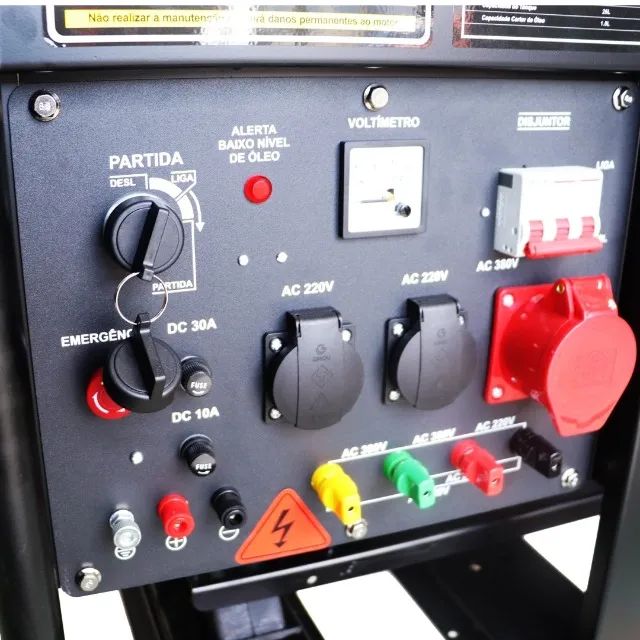 GERADOR DIESEL 954cc 20HP 12,0kVA 12000W TRIFASICO 220/380V PART.ELET. VGE12000DT VULCAN T - Foto 6