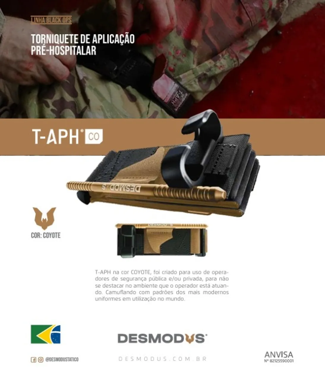 Torniquete T-APH CO - cor: Coyote