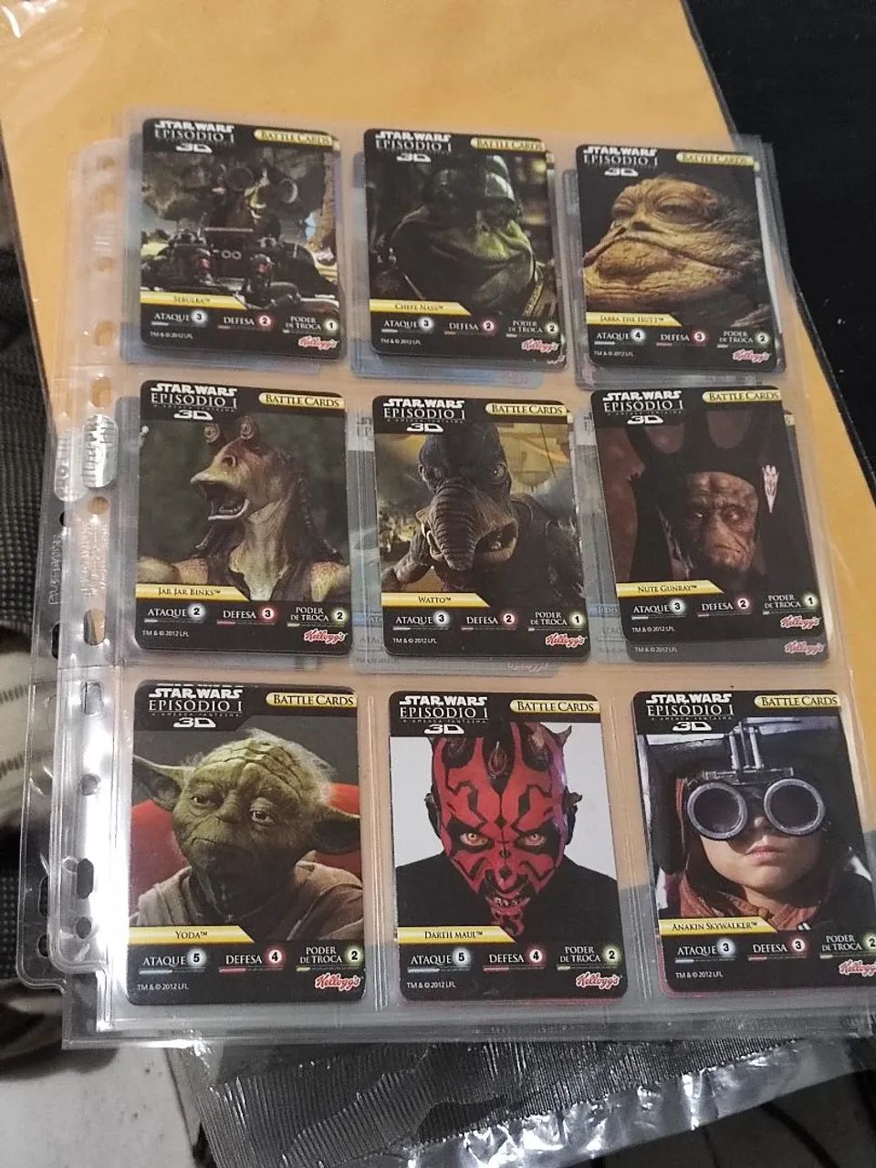 Cards star wars kelloggs completa 
